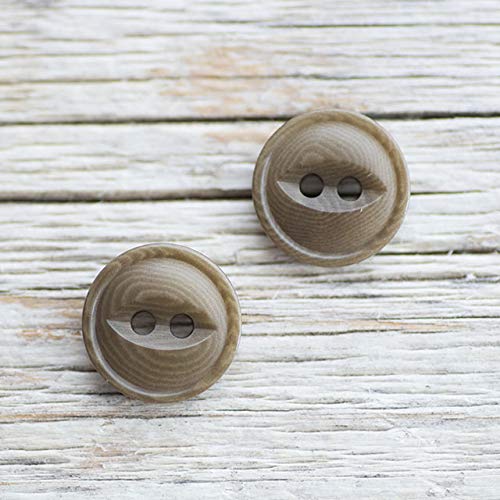 Amazon | 【丸型キャッツアイ（猫目）】ナットボタン ＃ONT08H 2穴